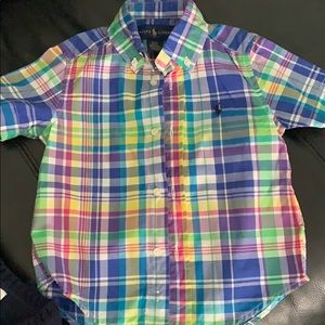Designer Boys short sleeve button down shirt